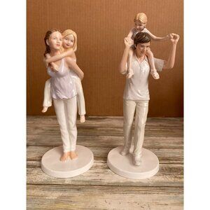 Set of 2 Royal Doulton Moments in Time Figurines Piggy Back & Daddy’s Girl